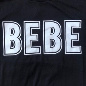 2X BEBE Sport Black Moisture-Wicking T-shirt.